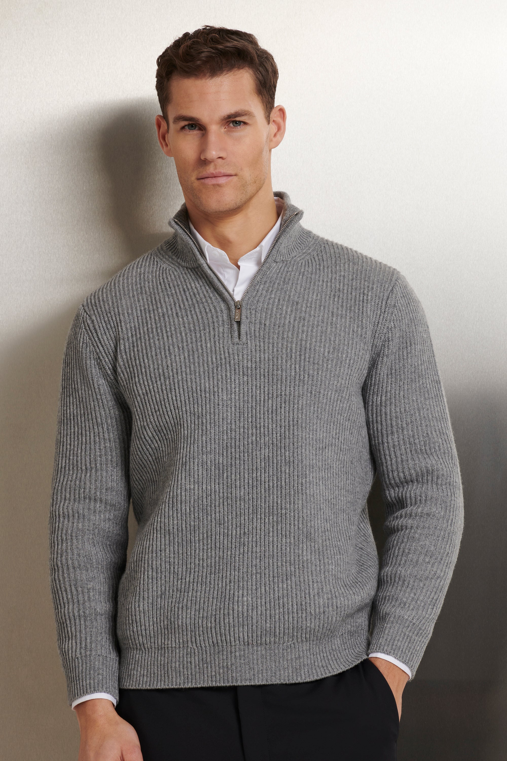 THE VICO QUARTER ZIP. HEAVY KNIT, SHARP FIT